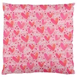 Valentine Romantic Love Watercolor Pink Pattern Texture Large Cushion Case (One Side) Front