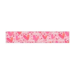 Valentine Romantic Love Watercolor Pink Pattern Texture Premium Plush Fleece Scarf (mini) by Vaneshop