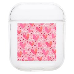 Valentine Romantic Love Watercolor Pink Pattern Texture Airpods 1/2 Case by Vaneshop