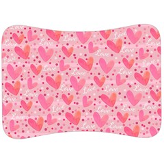 Valentine Romantic Love Watercolor Pink Pattern Texture Velour Seat Head Rest Cushion by Vaneshop