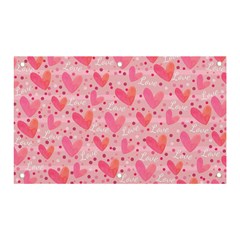 Valentine Romantic Love Watercolor Pink Pattern Texture Banner And Sign 5  X 3  by Vaneshop