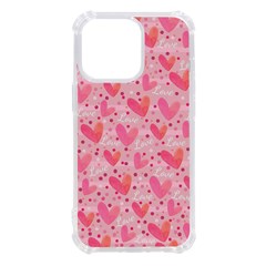 Valentine Romantic Love Watercolor Pink Pattern Texture Iphone 13 Pro Tpu Uv Print Case by Vaneshop