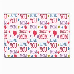 Love Mom Happy Mothers Day I Love Mom Graphic Postcards 5  X 7  (pkg Of 10) by Vaneshop