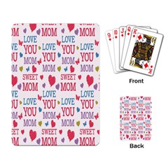 Love Mom Happy Mothers Day I Love Mom Graphic Playing Cards Single Design (rectangle) by Vaneshop