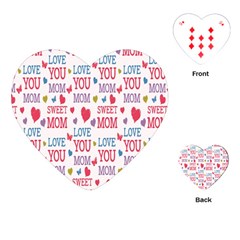 Love Mom Happy Mothers Day I Love Mom Graphic Playing Cards Single Design (heart) by Vaneshop