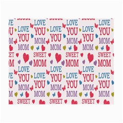 Love Mom Happy Mothers Day I Love Mom Graphic Small Glasses Cloth (2 Sides) by Vaneshop