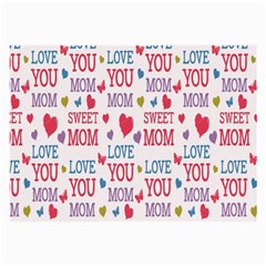 Love Mom Happy Mothers Day I Love Mom Graphic Large Glasses Cloth by Vaneshop