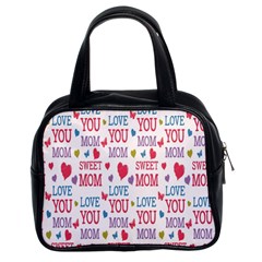 Love Mom Happy Mothers Day I Love Mom Graphic Classic Handbag (two Sides) by Vaneshop