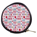 Love Mom Happy Mothers Day I Love Mom Graphic Mini Makeup Bag Front