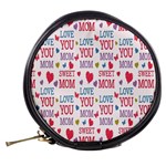 Love Mom Happy Mothers Day I Love Mom Graphic Mini Makeup Bag Back