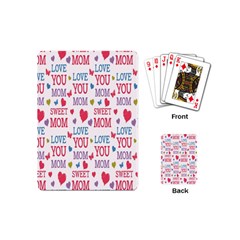 Love Mom Happy Mothers Day I Love Mom Graphic Playing Cards Single Design (mini)