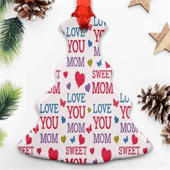 Love Mom Happy Mothers Day I Love Mom Graphic Ornament (christmas Tree) 