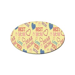 Love Mom Happy Mothers Day I Love Mom Graphic Pattern Sticker Oval (100 Pack) by Vaneshop