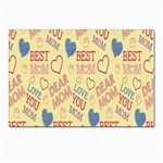 Love Mom Happy Mothers Day I Love Mom Graphic Pattern Postcards 5  x 7  (Pkg of 10) Front