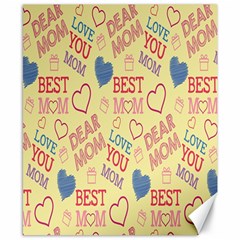 Love Mom Happy Mothers Day I Love Mom Graphic Pattern Canvas 8  X 10  by Vaneshop