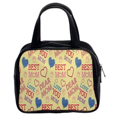 Love Mom Happy Mothers Day I Love Mom Graphic Pattern Classic Handbag (two Sides) by Vaneshop