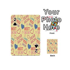 Love Mom Happy Mothers Day I Love Mom Graphic Pattern Playing Cards 54 Designs (mini) by Vaneshop