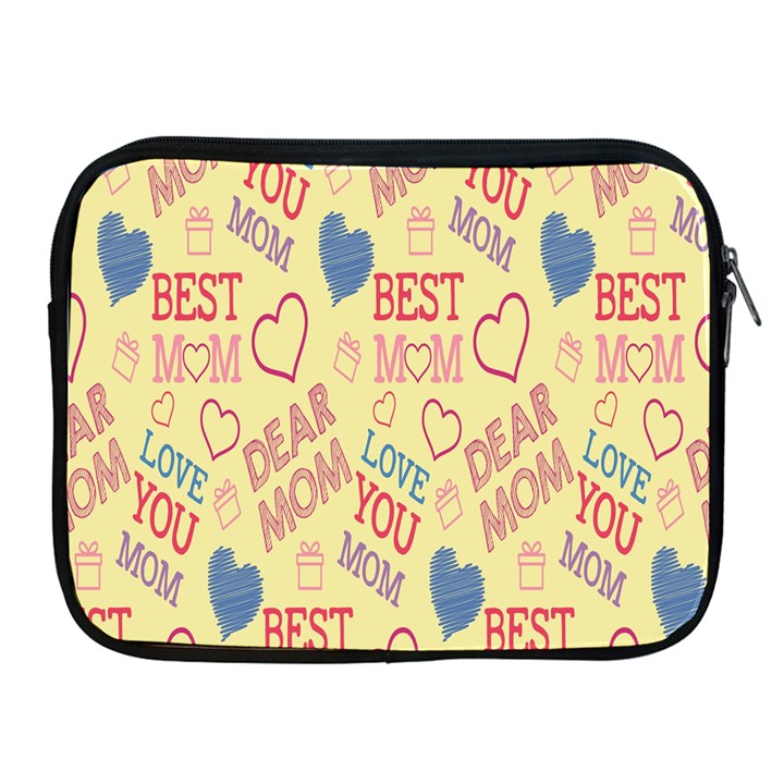 Love Mom Happy Mothers Day I Love Mom Graphic Pattern Apple iPad 2/3/4 Zipper Cases