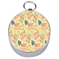 Love Mom Happy Mothers Day I Love Mom Graphic Pattern Silver Compasses by Vaneshop