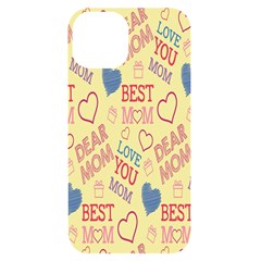 Love Mom Happy Mothers Day I Love Mom Graphic Pattern Iphone 14 Black Uv Print Case by Vaneshop