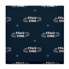 Space Dino Art Pattern Design Wallpaper Background Tile Coaster by Vaneshop