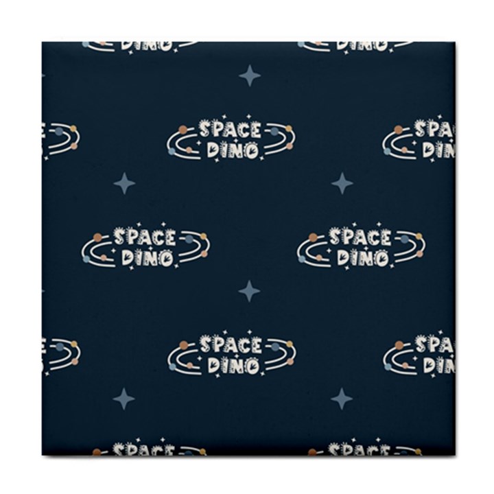 Space Dino Art Pattern Design Wallpaper Background Tile Coaster