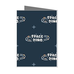 Space Dino Art Pattern Design Wallpaper Background Mini Greeting Cards (pkg Of 8)