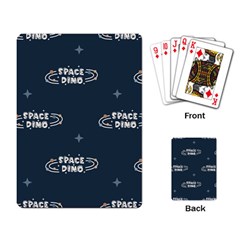 Space Dino Art Pattern Design Wallpaper Background Playing Cards Single Design (rectangle)