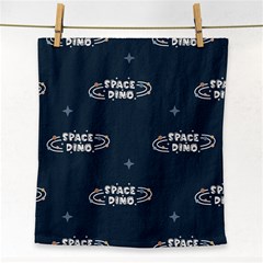 Space Dino Art Pattern Design Wallpaper Background Face Towel by Vaneshop