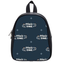 Space Dino Art Pattern Design Wallpaper Background School Bag (small) by Vaneshop