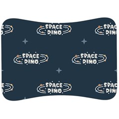 Space Dino Art Pattern Design Wallpaper Background Velour Seat Head Rest Cushion by Vaneshop