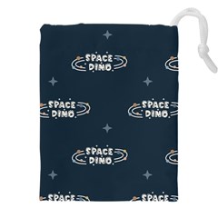 Space Dino Art Pattern Design Wallpaper Background Drawstring Pouch (4xl) by Vaneshop