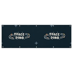 Space Dino Art Pattern Design Wallpaper Background Banner And Sign 12  X 4  by Vaneshop