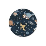 Space Theme Art Pattern Design Wallpaper Magnet 3  (Round) Front