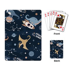 Space Theme Art Pattern Design Wallpaper Playing Cards Single Design (rectangle)