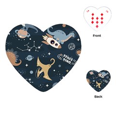 Space Theme Art Pattern Design Wallpaper Playing Cards Single Design (heart)