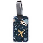 Space Theme Art Pattern Design Wallpaper Luggage Tag (two sides) Back