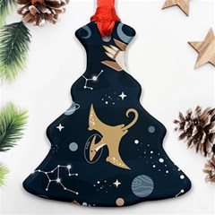 Space Theme Art Pattern Design Wallpaper Ornament (christmas Tree) 