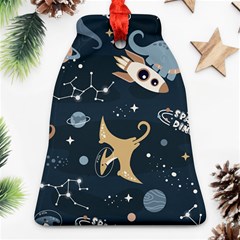 Space Theme Art Pattern Design Wallpaper Ornament (bell)