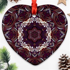 Rosette Kaleidoscope Mosaic Abstract Background Ornament (heart)