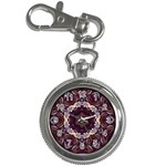 Rosette Kaleidoscope Mosaic Abstract Background Key Chain Watches Front