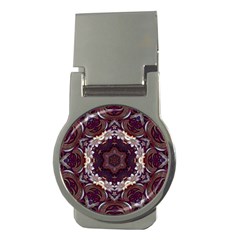 Rosette Kaleidoscope Mosaic Abstract Background Money Clips (round)  by Vaneshop