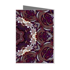 Rosette Kaleidoscope Mosaic Abstract Background Mini Greeting Cards (pkg Of 8)