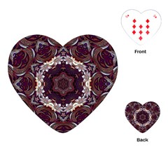 Rosette Kaleidoscope Mosaic Abstract Background Playing Cards Single Design (heart)