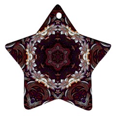 Rosette Kaleidoscope Mosaic Abstract Background Star Ornament (two Sides)