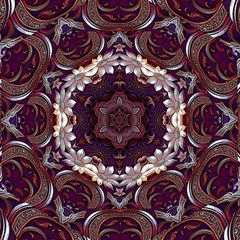 Rosette Kaleidoscope Mosaic Abstract Background Play Mat (square) by Vaneshop