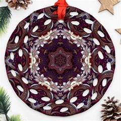 Rosette Kaleidoscope Mosaic Abstract Background Ornament (round Filigree)