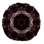 Rosette Kaleidoscope Mosaic Abstract Background Large 18  Premium Round Cushions Front