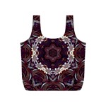 Rosette Kaleidoscope Mosaic Abstract Background Full Print Recycle Bag (S) Front