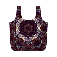 Rosette Kaleidoscope Mosaic Abstract Background Full Print Recycle Bag (m) by Vaneshop